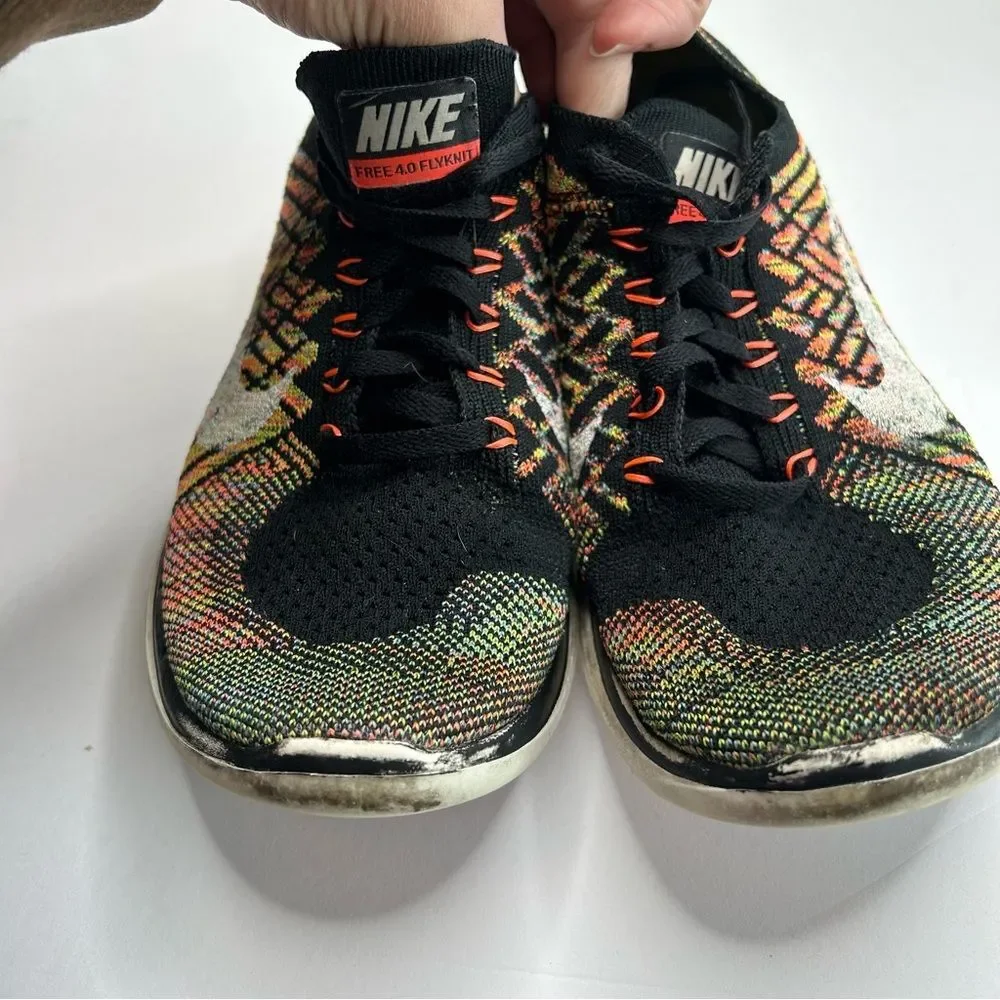 Nike free 4.0 Multicolor Flyknit athletic shoes Sneakers women’s 7.5